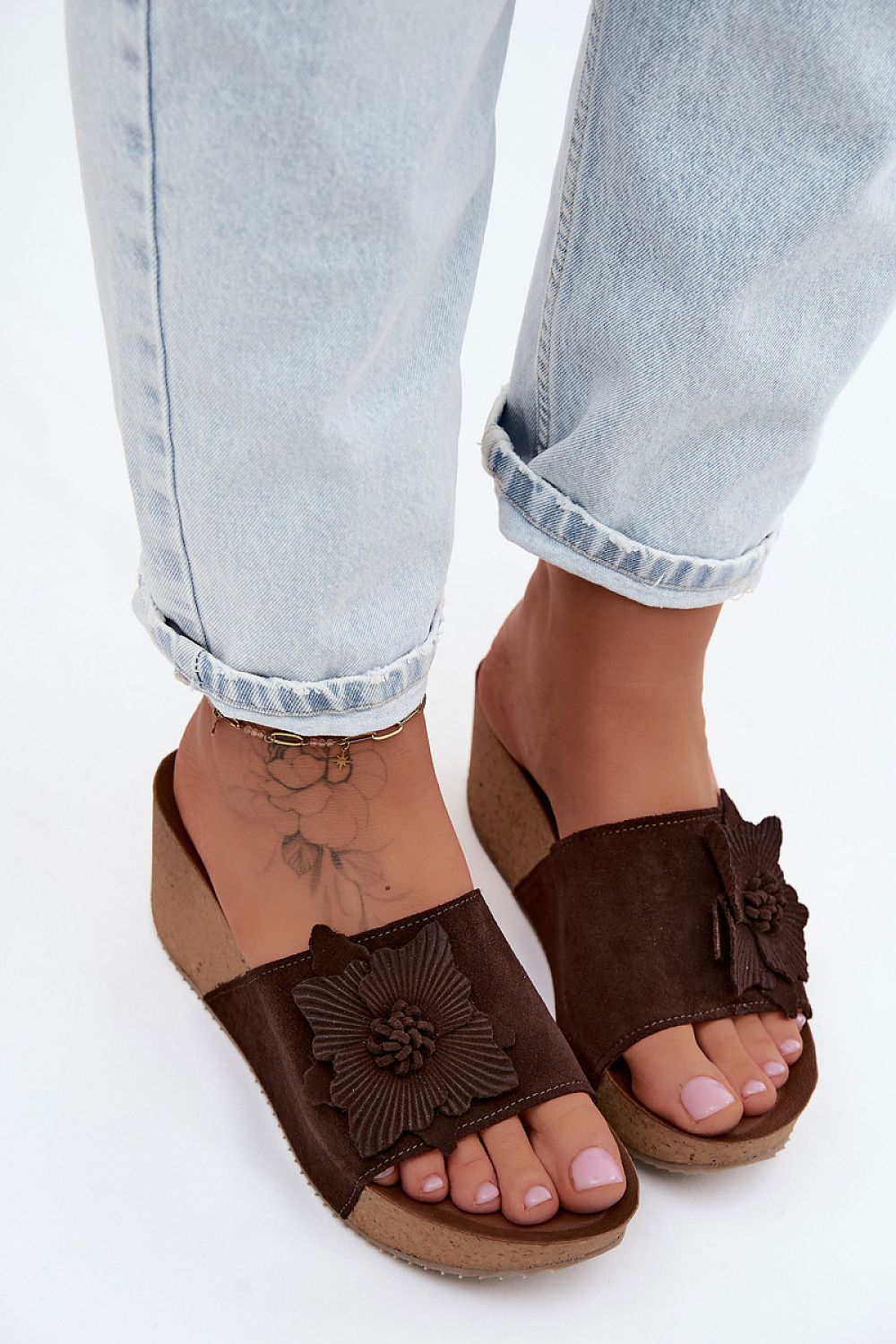  Sandale cu talpă tip pană model 228385 Step in style 