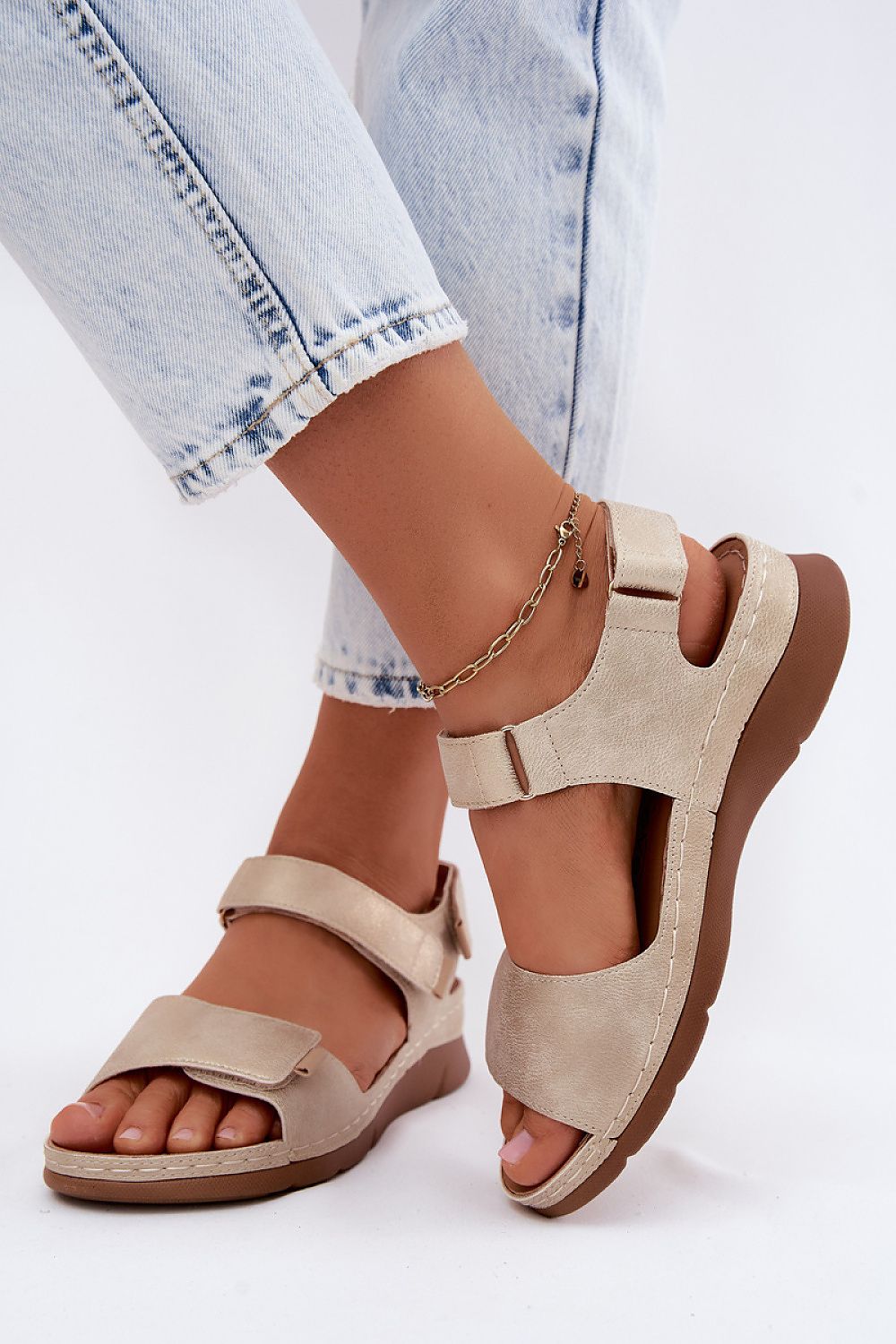  Sandale cu talpă tip pană model 228397 Step in style 