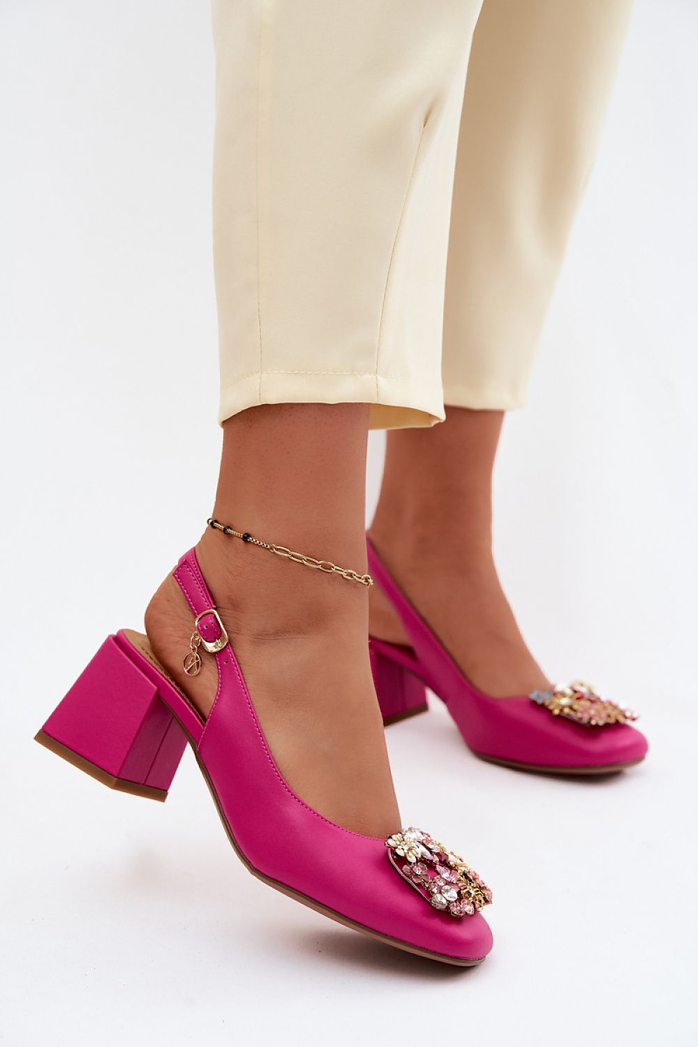  Pantofi dcu toc gros model 228406 Step in style 