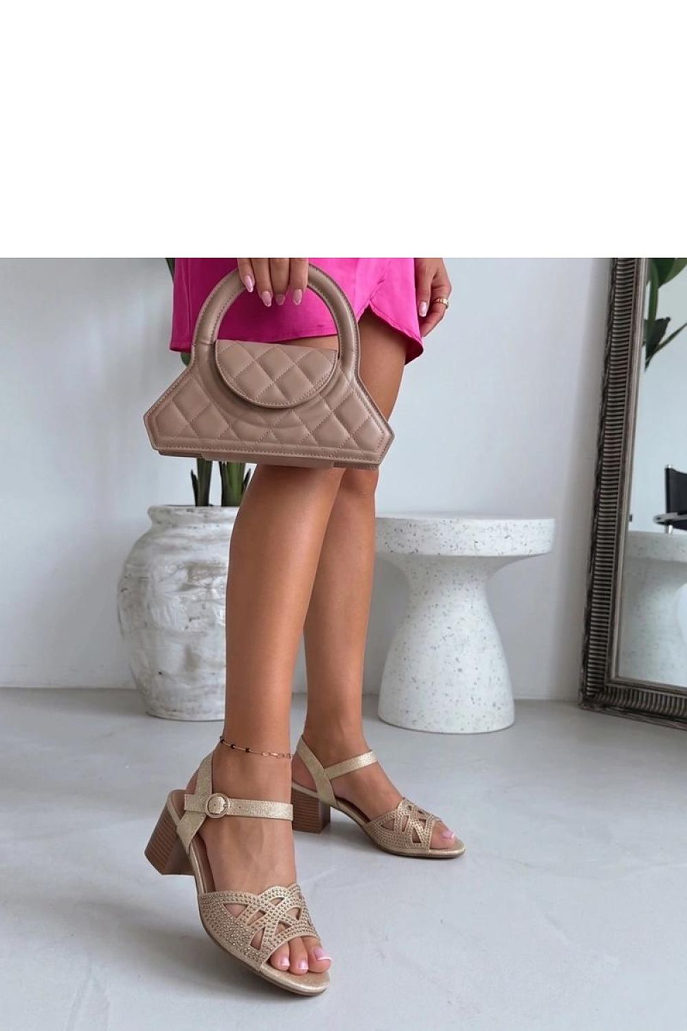  Sandale cu toc model 229006 Solea 
