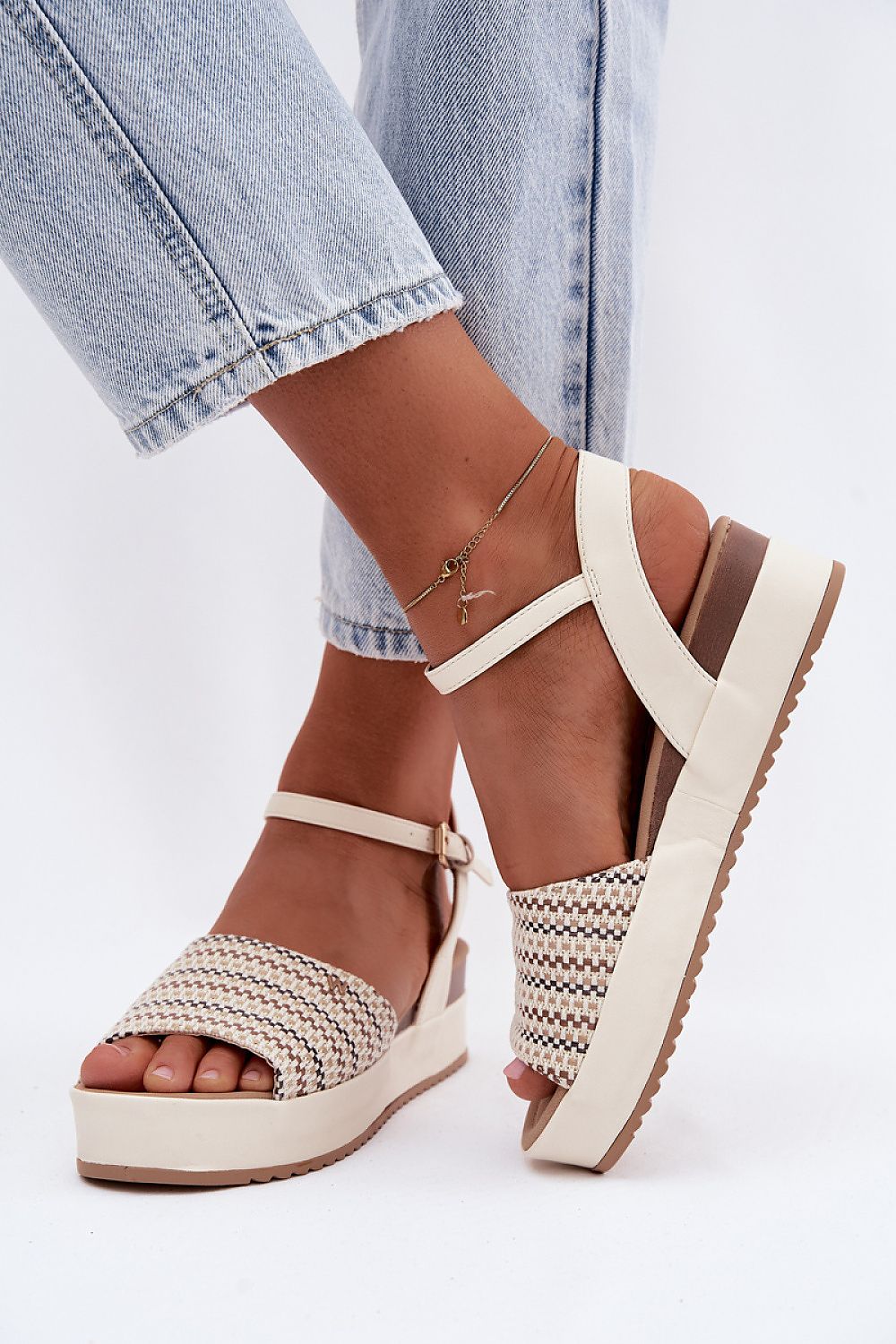  Sandale cu talpă tip pană model 229269 Step in style 