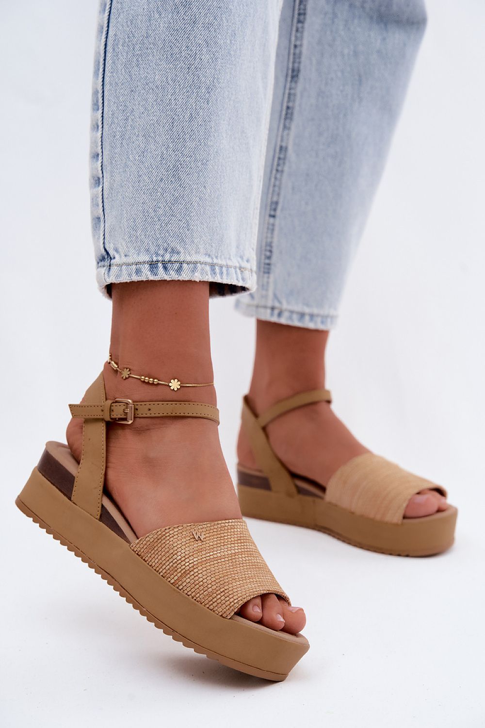  Sandale cu talpă tip pană model 229270 Step in style 
