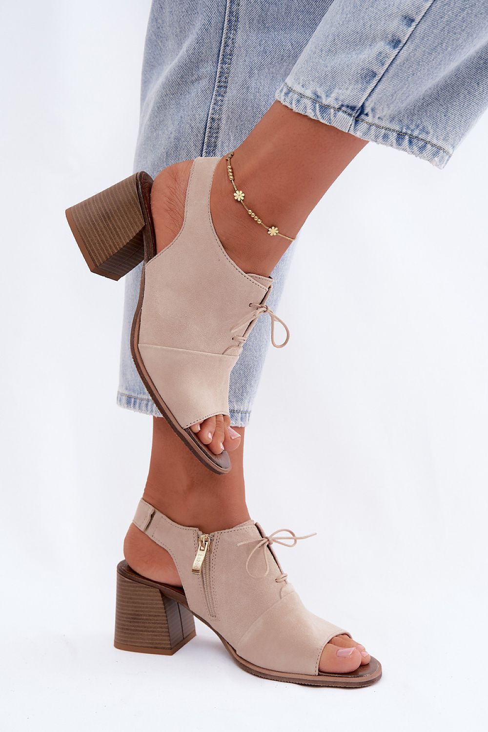  Sandale cu toc model 229278 Step in style 