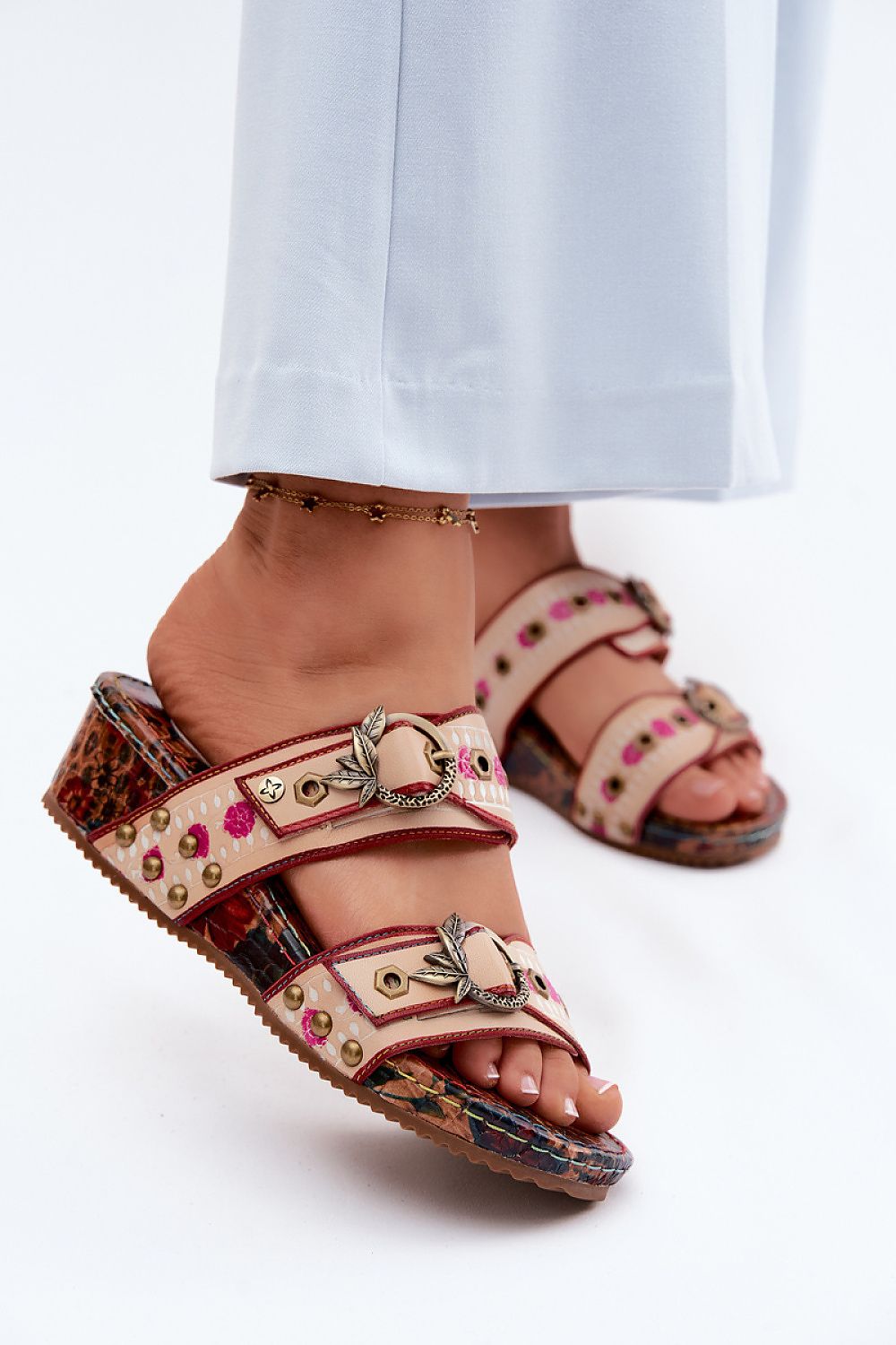  Sandale cu talpă tip pană model 229292 Step in style 