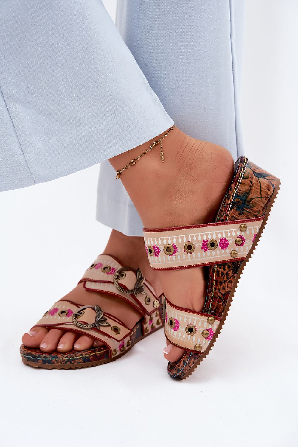  Sandale cu talpă tip pană model 229292 Step in style 