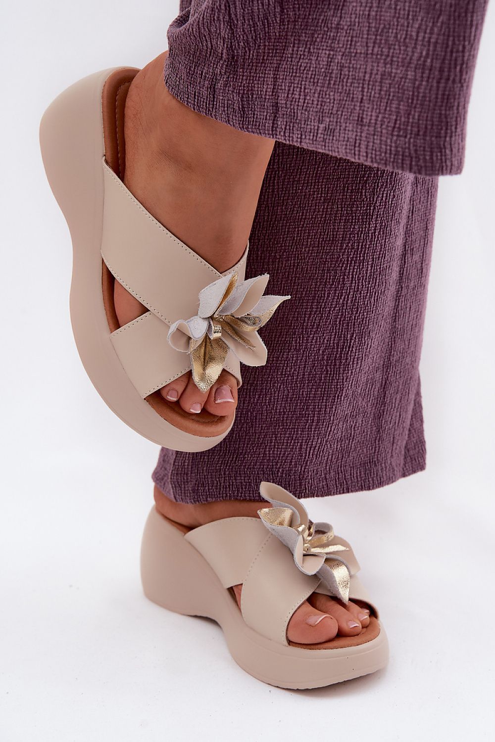  Sandale cu talpă tip pană model 229297 Step in style 