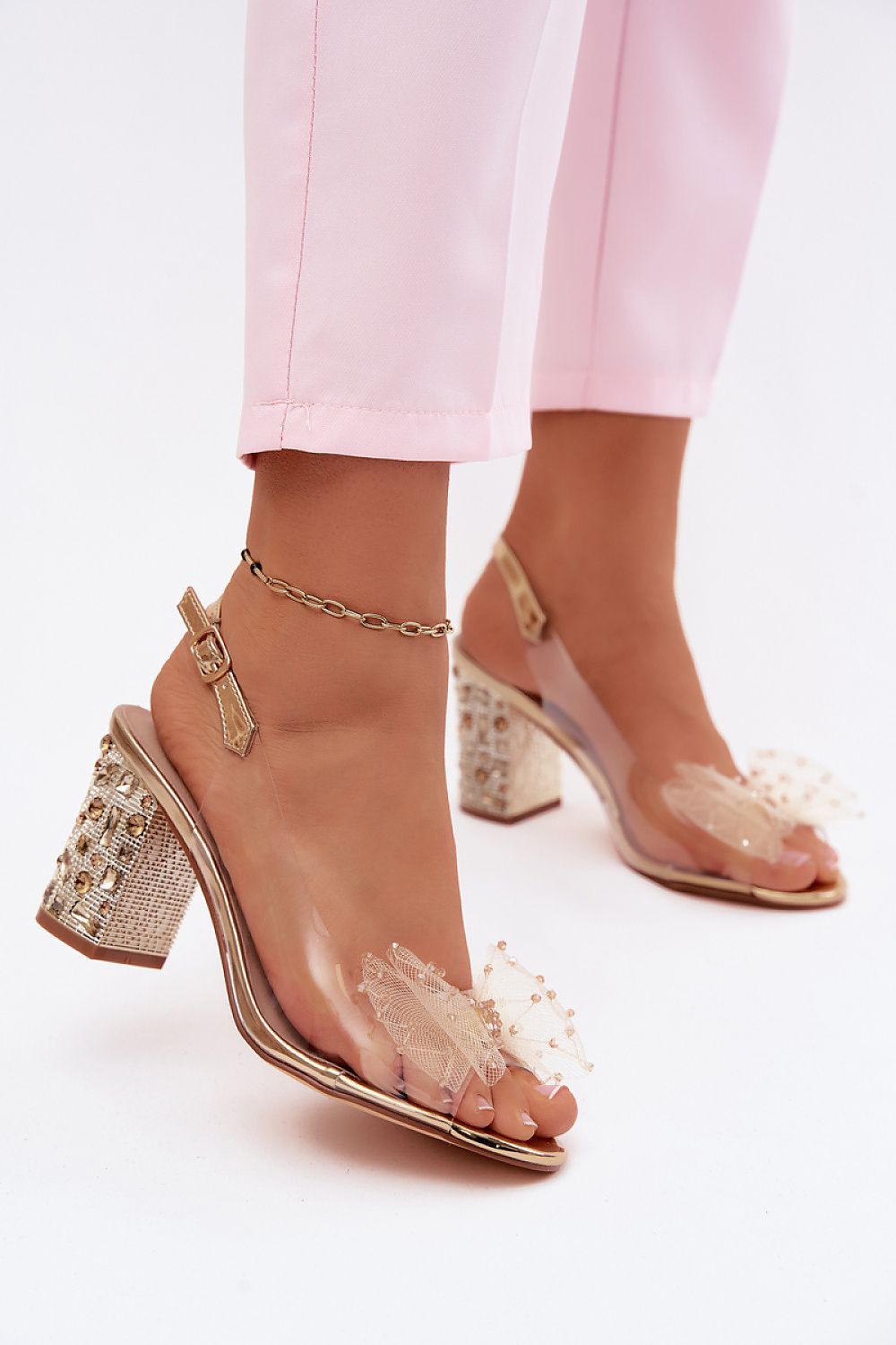  Sandale cu toc model 229720 Step in style 