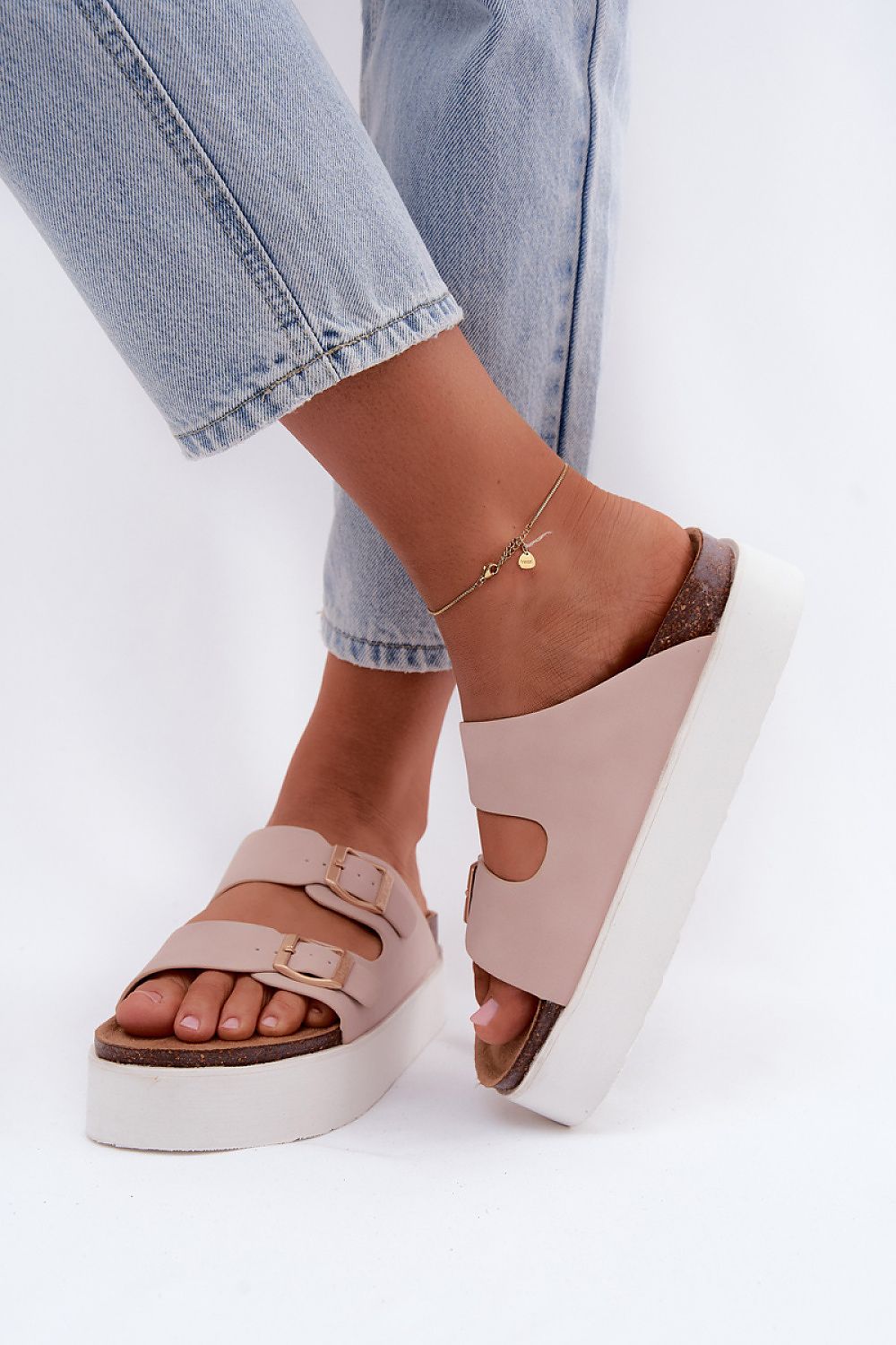  Papuci cu platformă model 229728 Step in style 