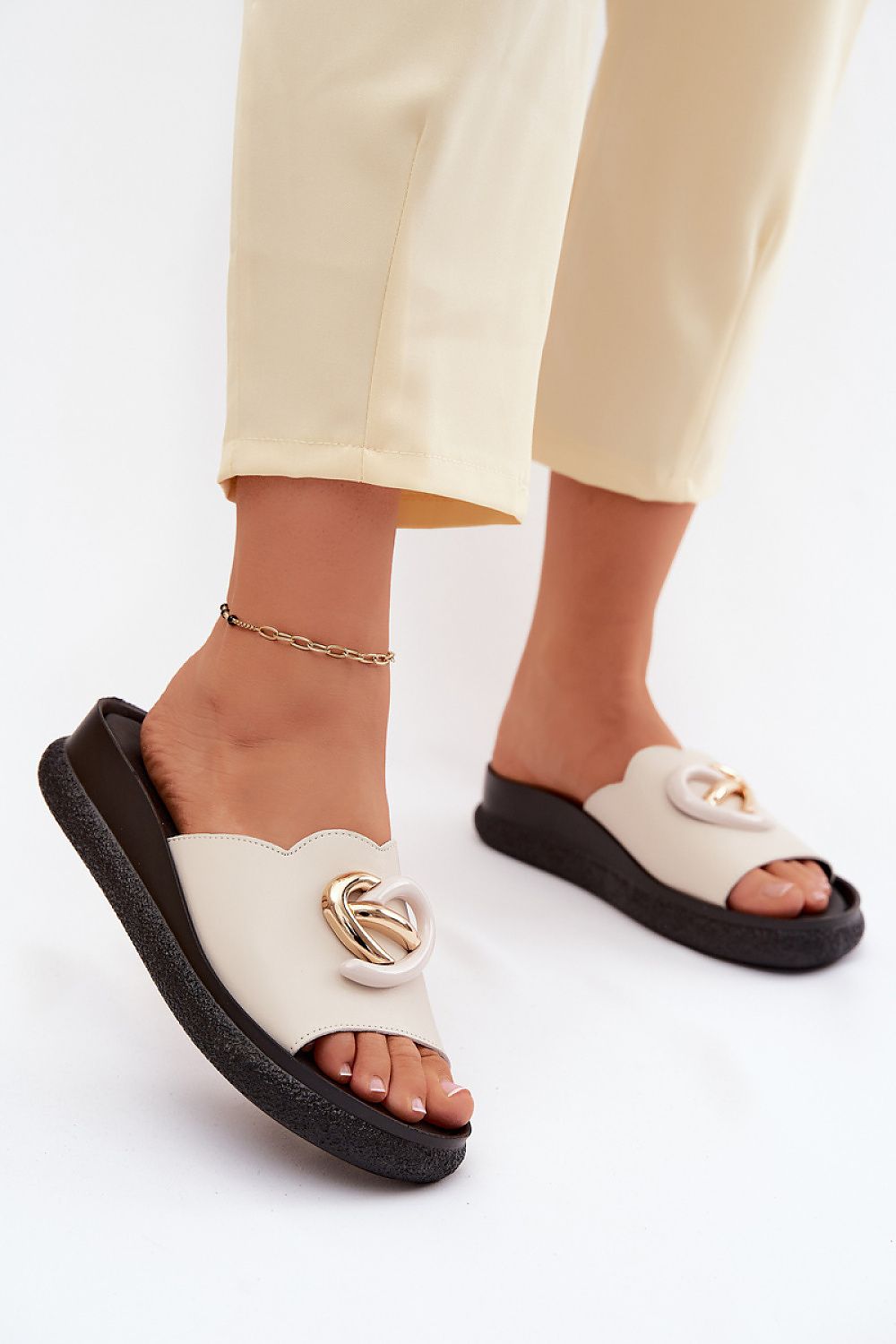  Sandale cu talpă tip pană model 229731 Step in style 