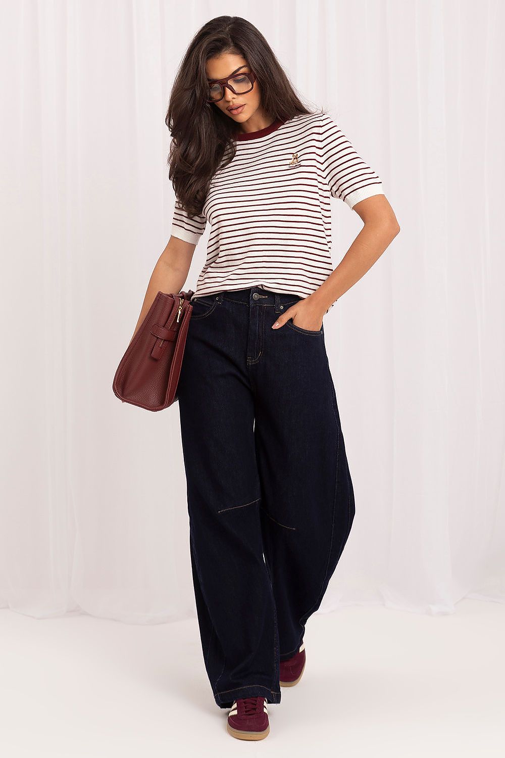  Pulover cu mânecă scurtă model 230143 Italy Moda 