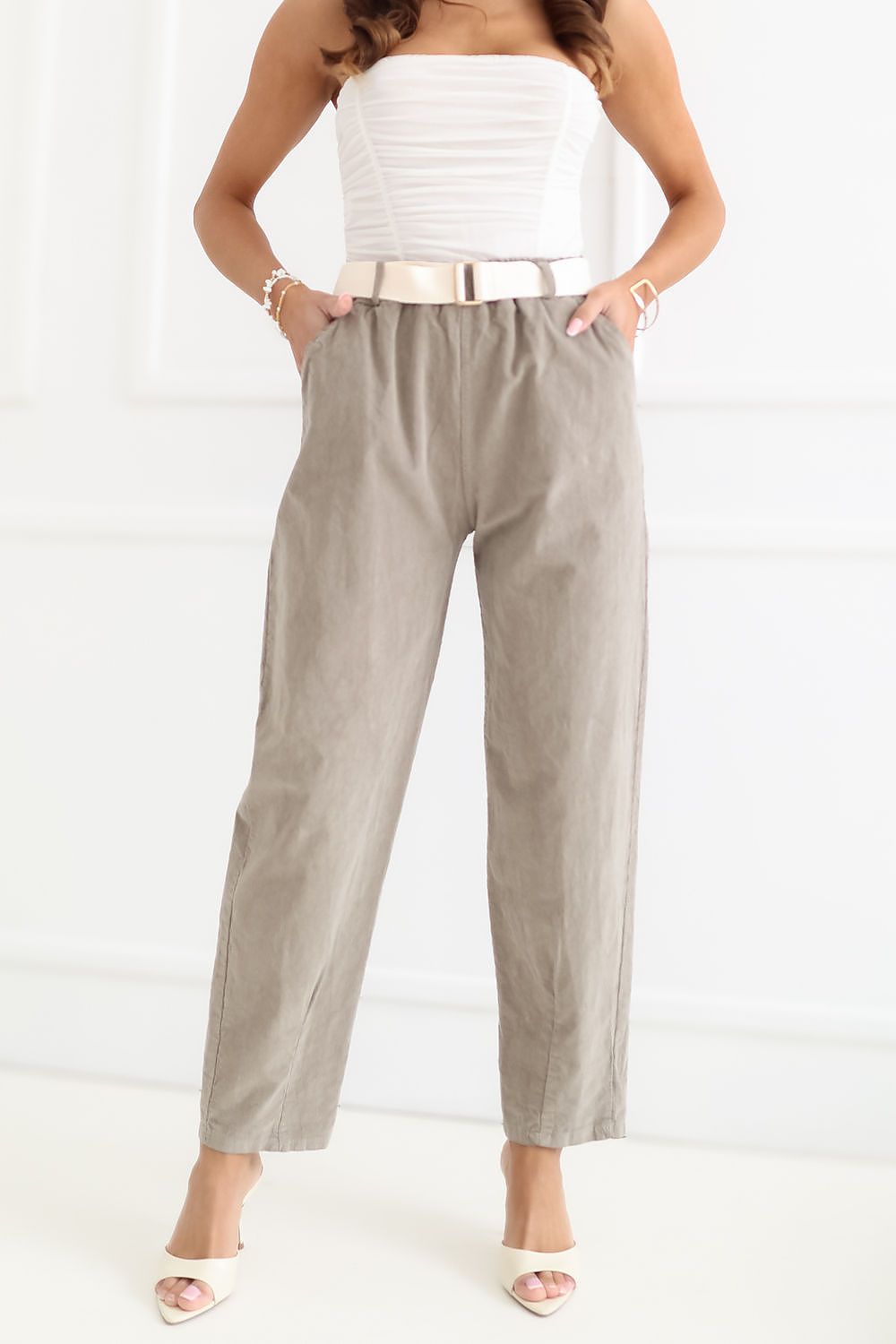  Pantaloni din catifea model 230168 Italy Moda 