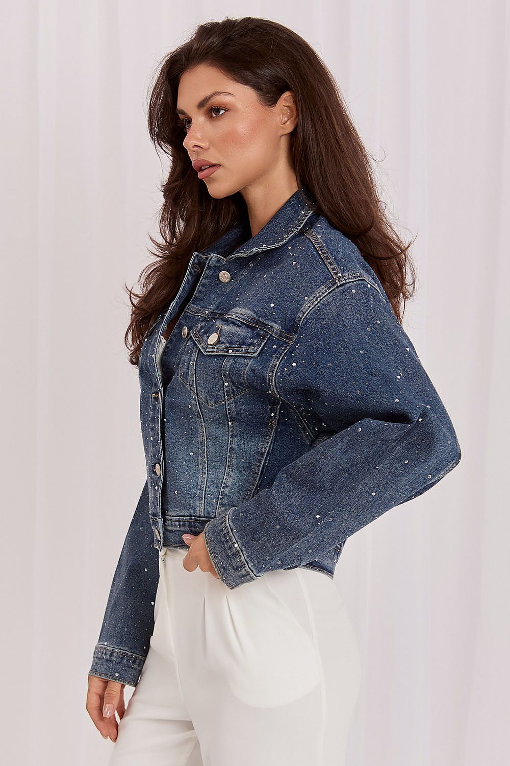 Jachetă din denim model 230177 Italy Moda 