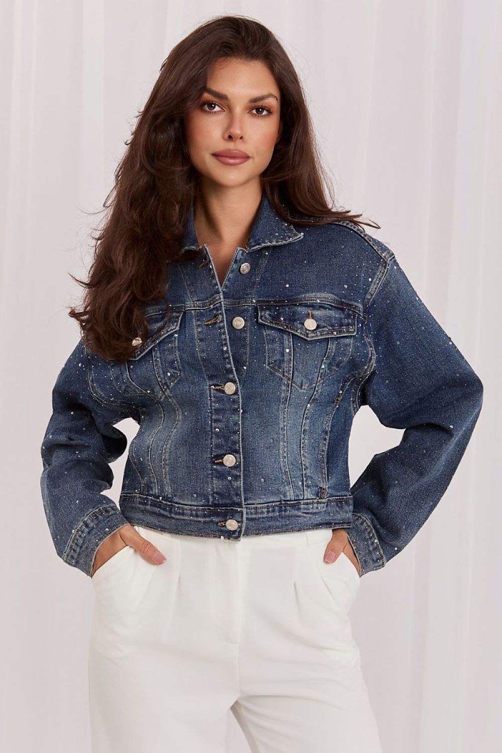  Jachetă din denim model 230177 Italy Moda 