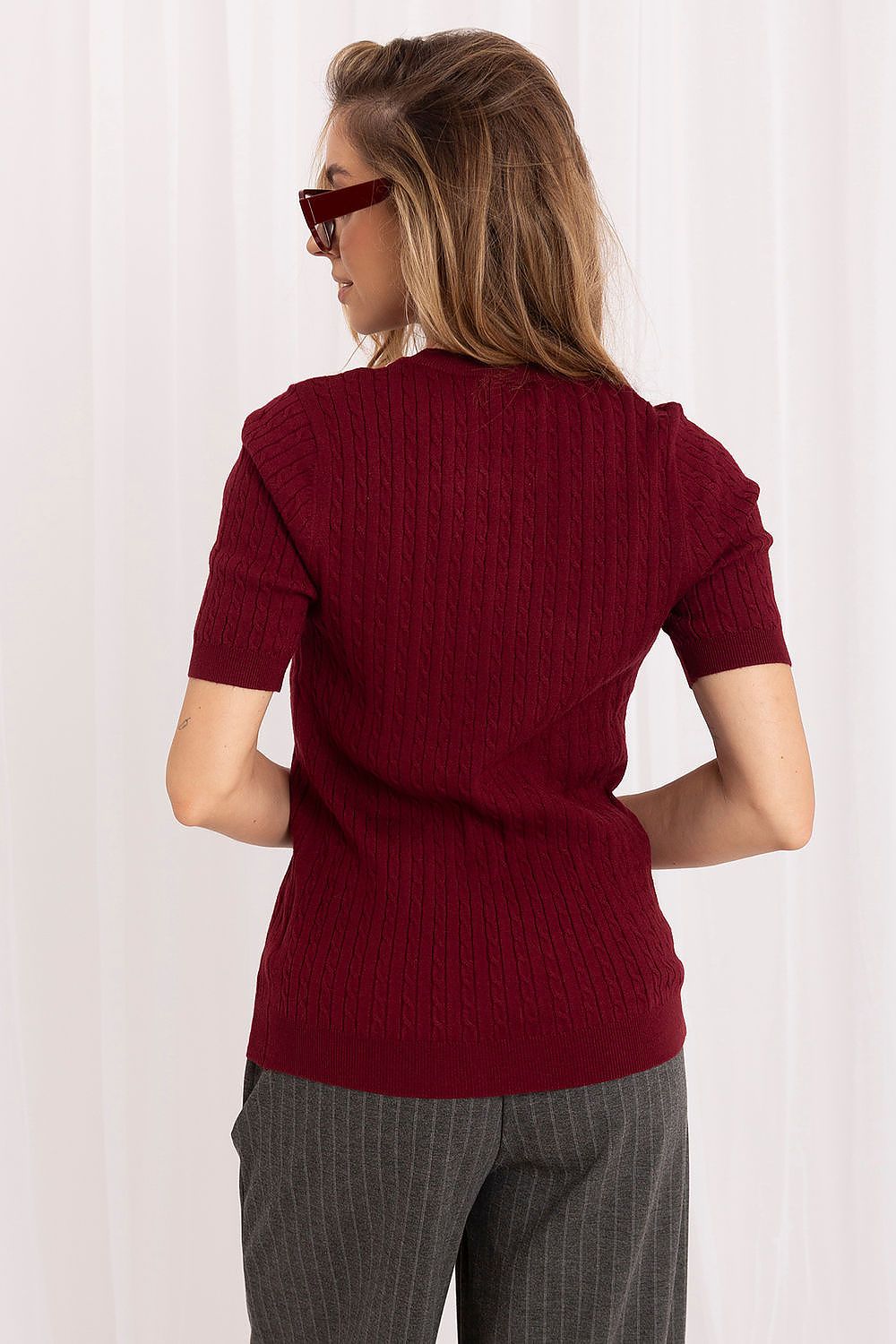  Pulover cu mânecă scurtă model 230898 Italy Moda 