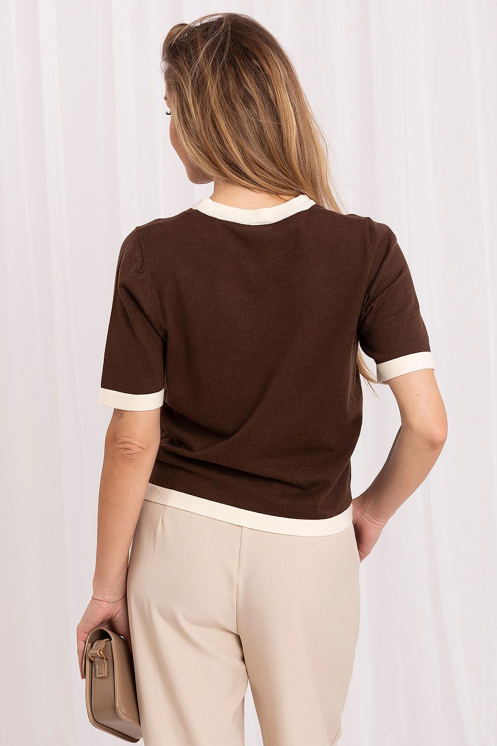  Pulover cu mânecă scurtă model 230899 Italy Moda 