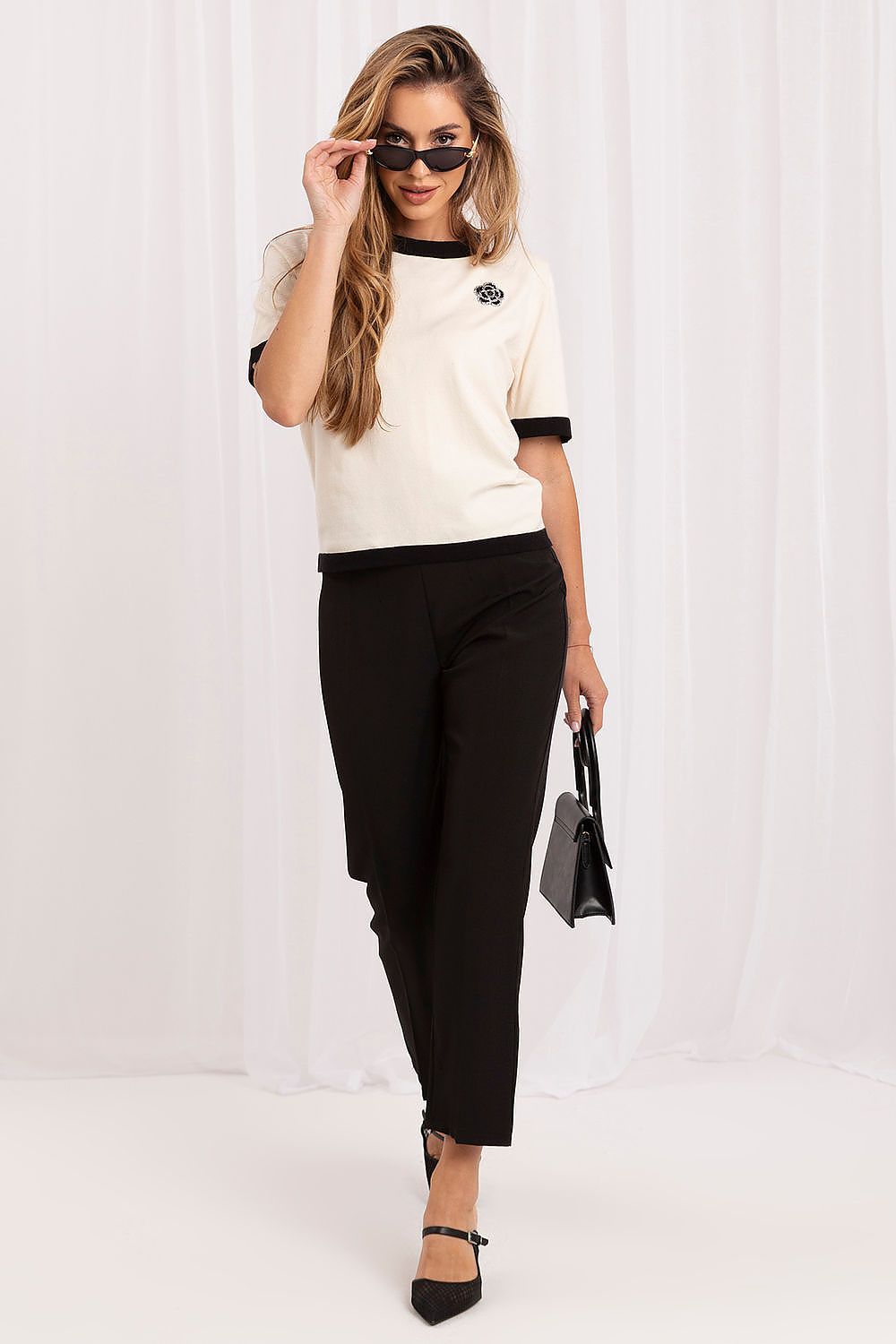  Pulover cu mânecă scurtă model 230900 Italy Moda 