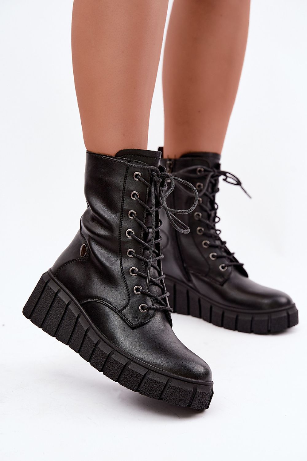  Botine cu talpă tip pană model 231185 Step in style 