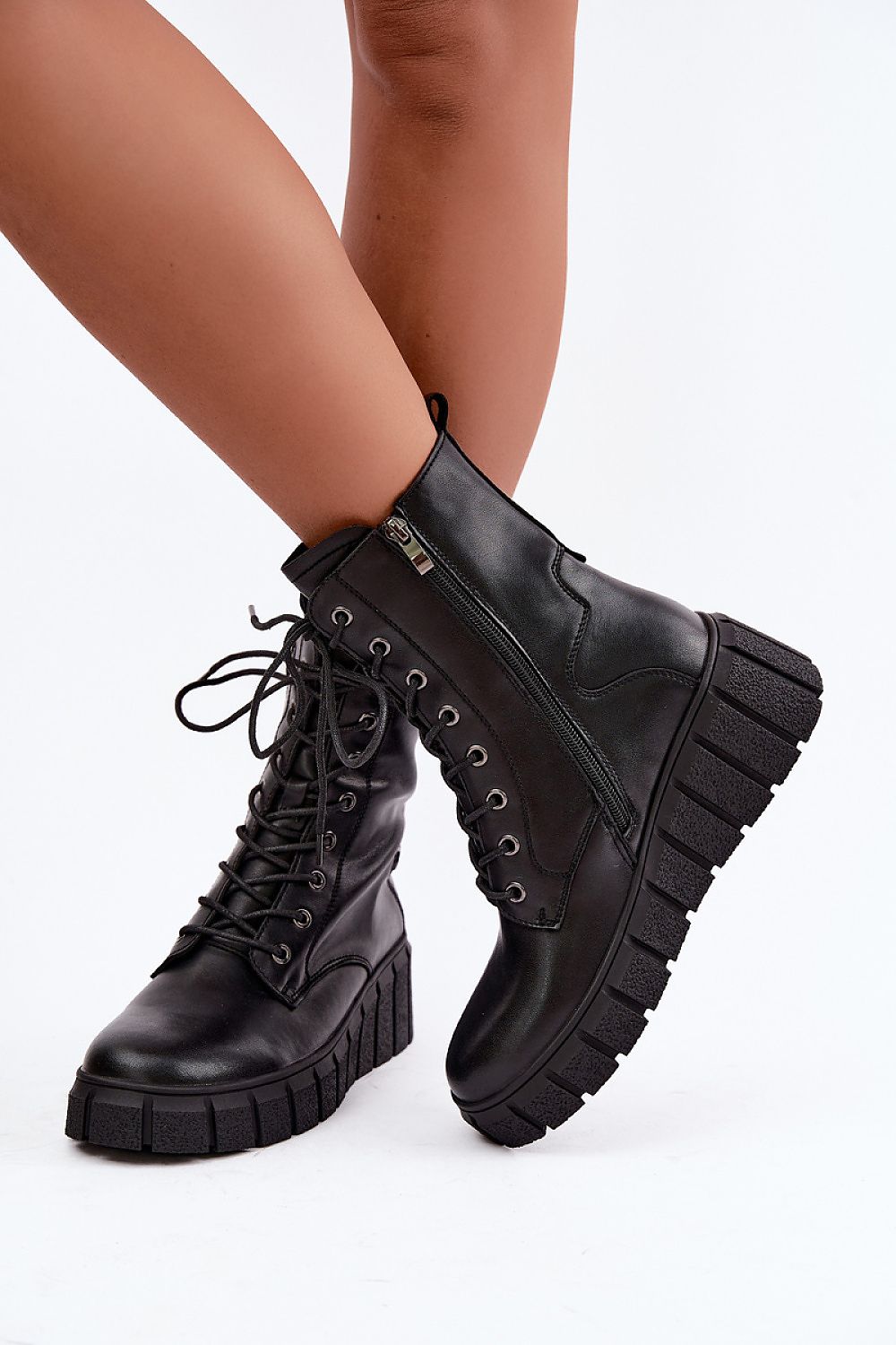  Botine cu talpă tip pană model 231185 Step in style 