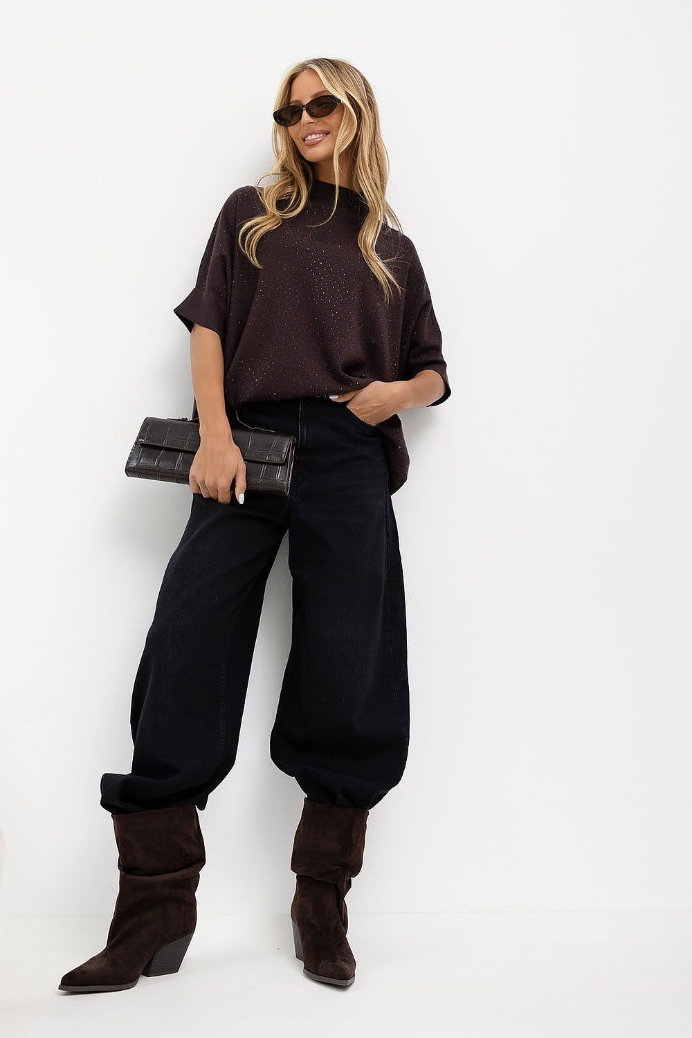  Pulover cu mânecă scurtă model 231504 Italy Moda 