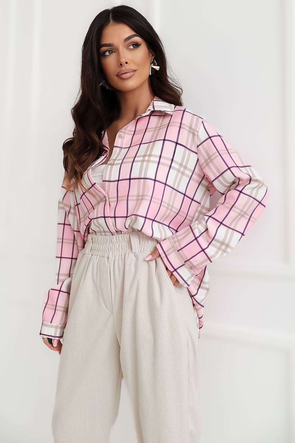  Cămaşă cu mânecă lungă model 231512 Italy Moda 
