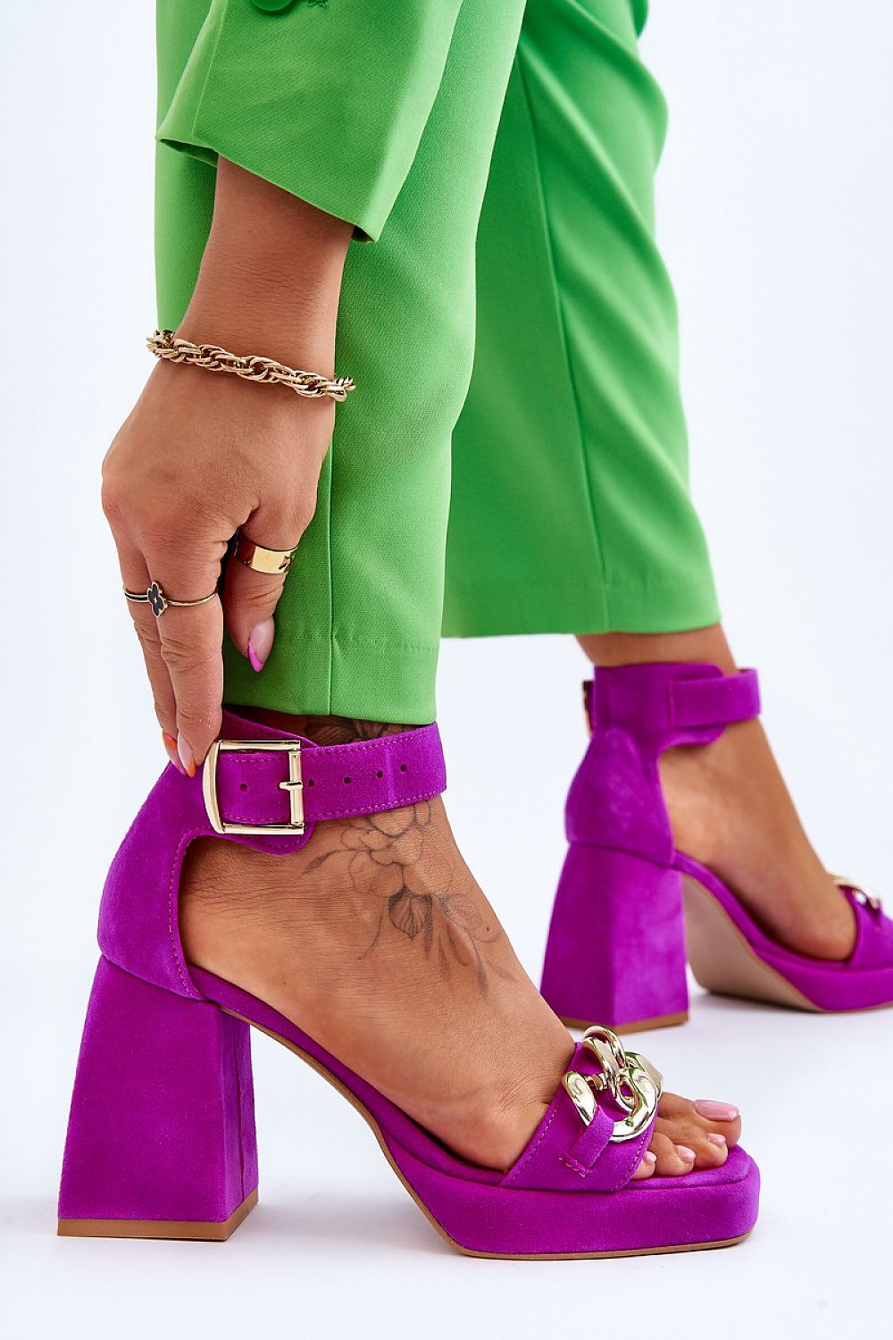  Sandale cu toc model 177707 Step in style 