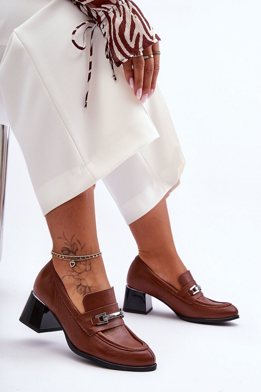  Pantofi cu toc simplu model 184006 Step in style 