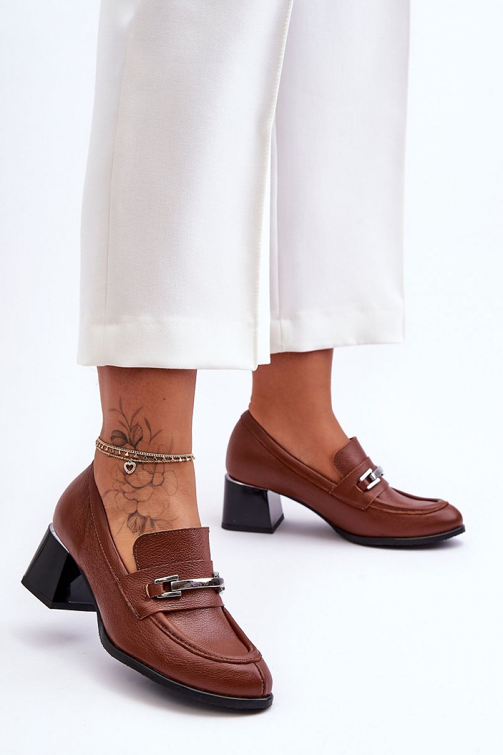  Pantofi cu toc simplu model 184006 Step in style 