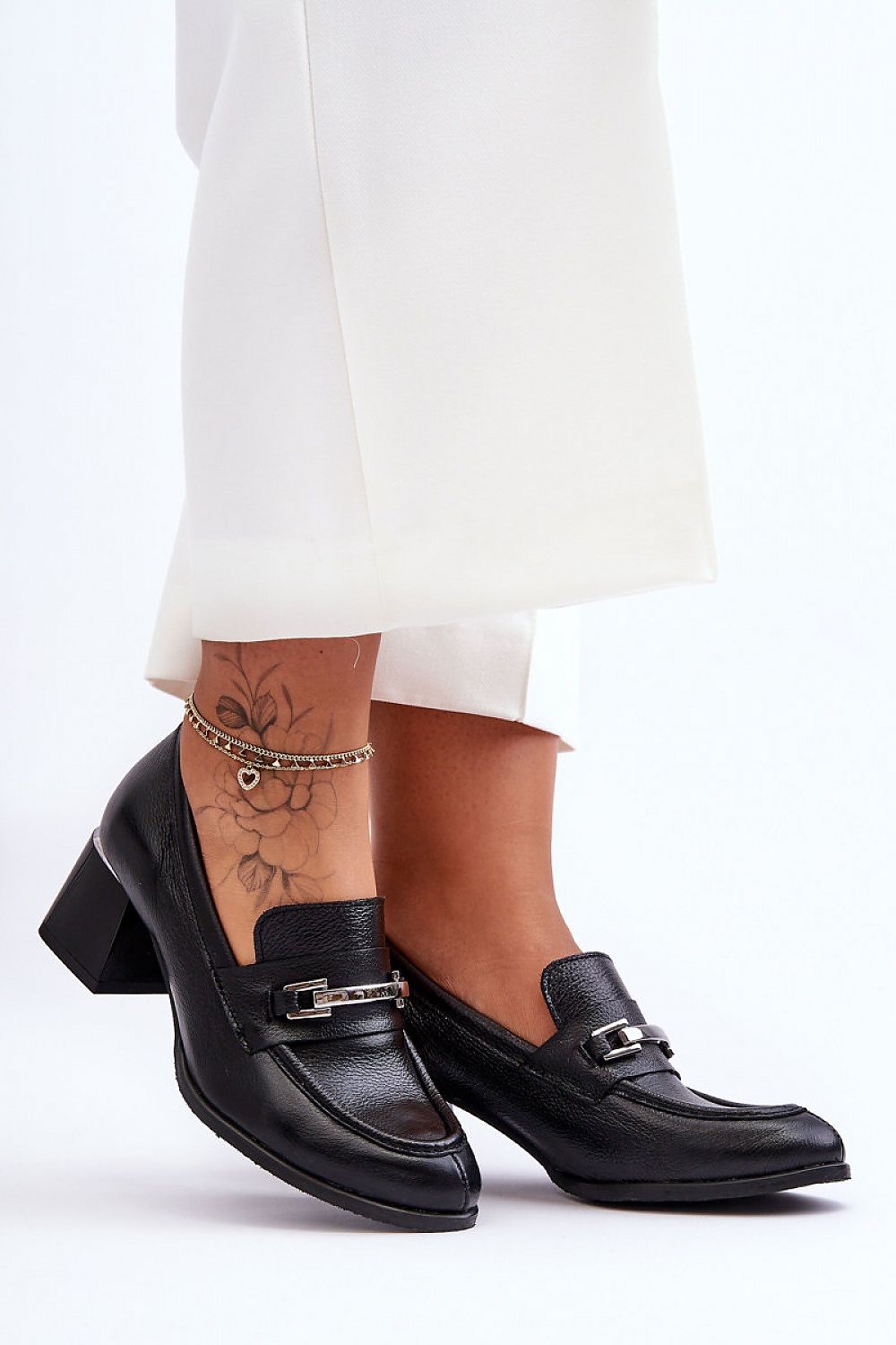  Pantofi cu toc simplu model 184007 Step in style 