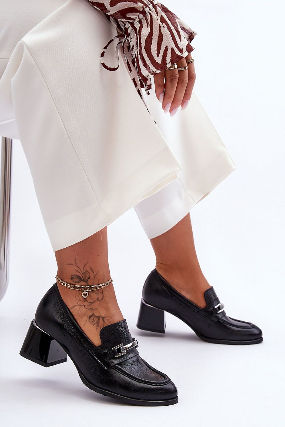  Pantofi cu toc simplu model 184007 Step in style 
