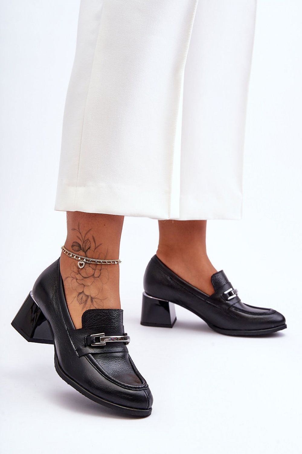  Pantofi cu toc simplu model 184007 Step in style 